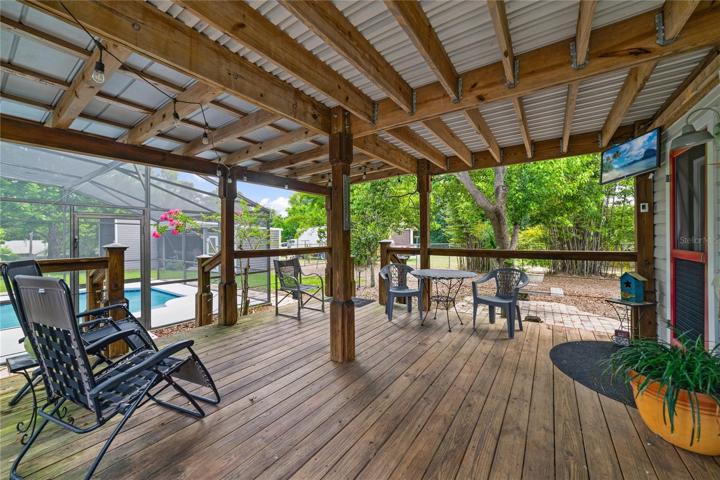 Relax on the covered porch!