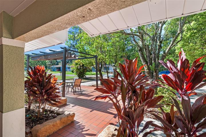 Front Porch w/ Cabana seating area