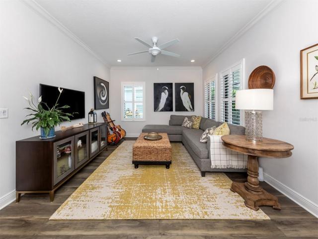 Family Room with Plantation Shutters