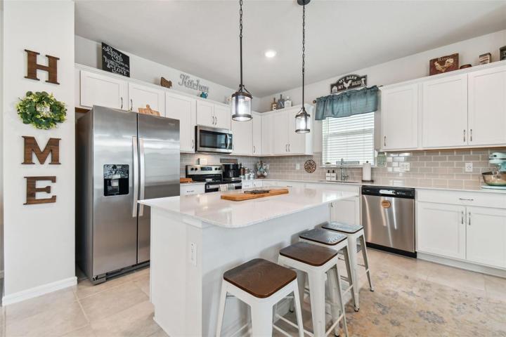 Stainless steel appliances.