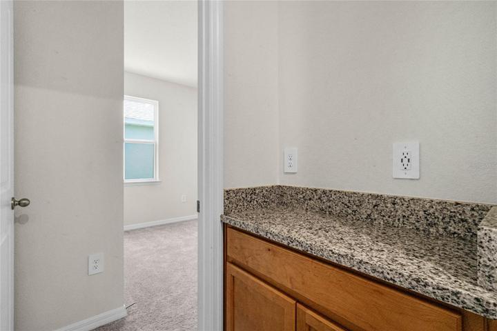 Drop area from garage in home
