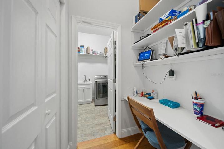 Office nook leading to Laundry Room on Upper level