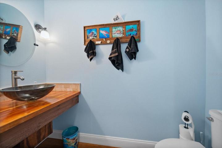 Upper level half bath