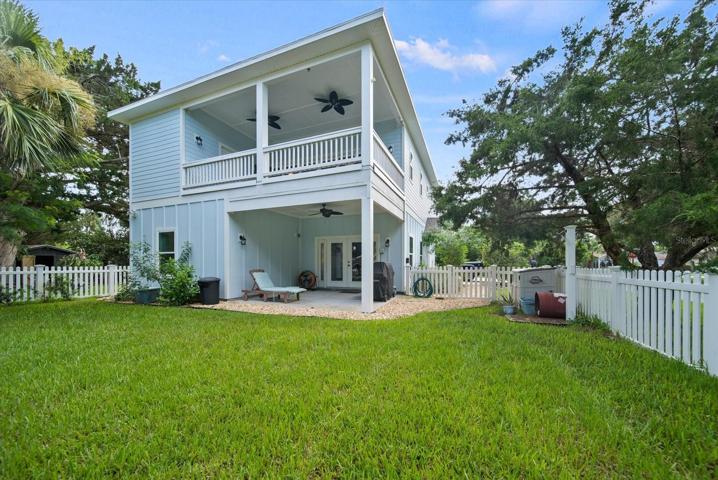 Eastern elevation showing patio and deck from the back yard