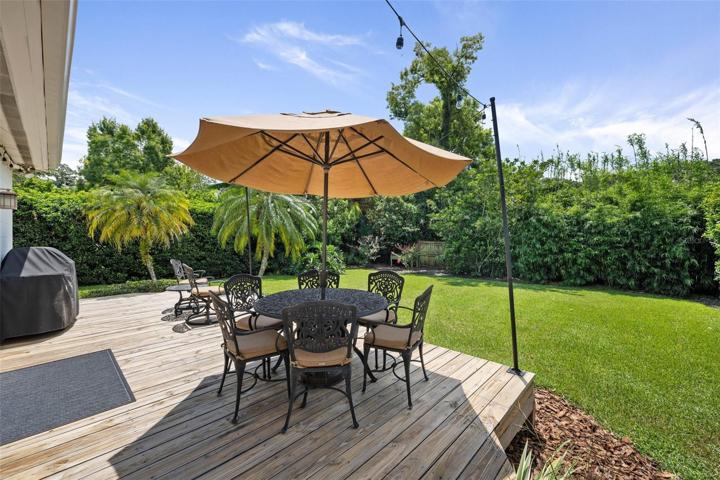 Spacious built up deck across the back of the house