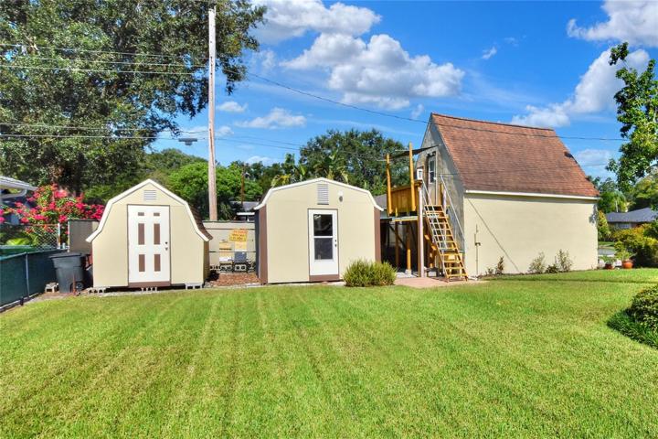 2 Sheds and the Double Car Garage