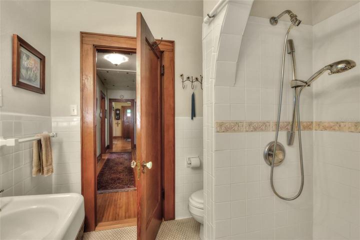 Guest Bath and View to Hallway