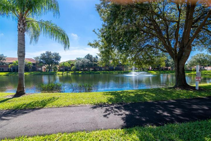 Pond, jogging - walking path and beautiful landscaping.
