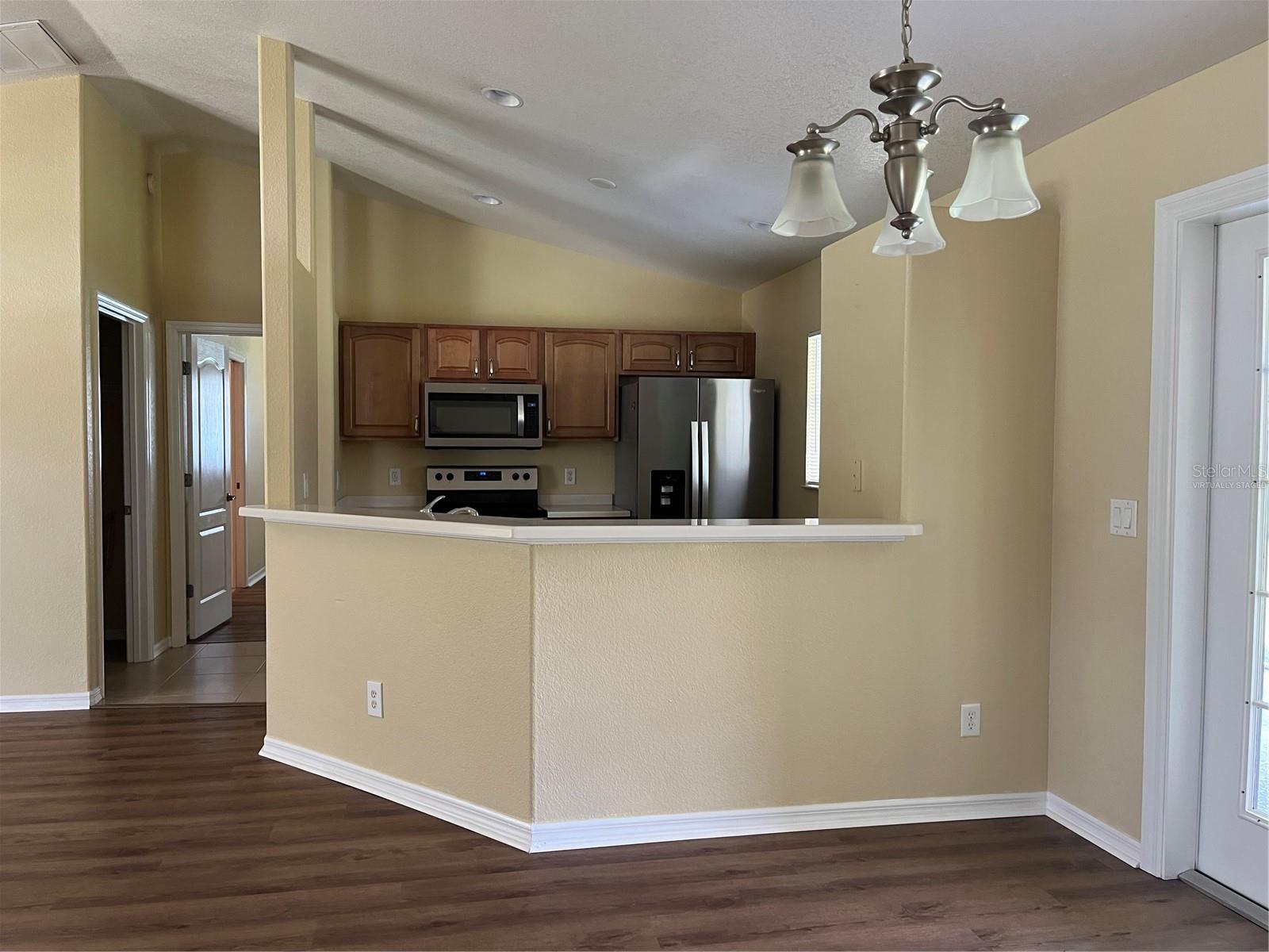 Open kitchevirtually staged