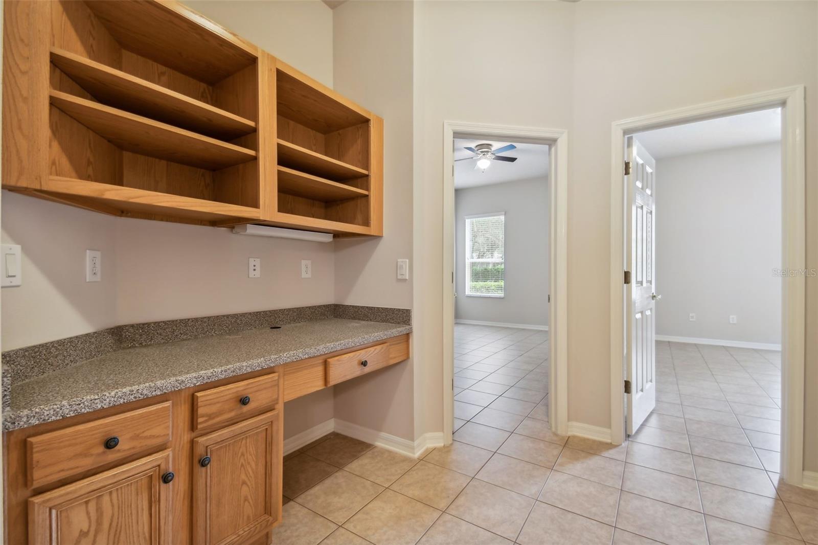 Flex space with storage and additional cabinets...great study area