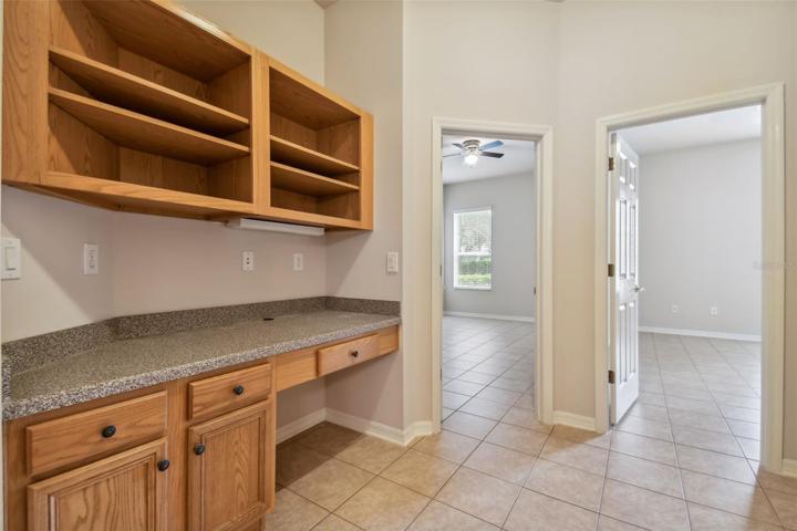 Flex space with storage and additional cabinets...great study area