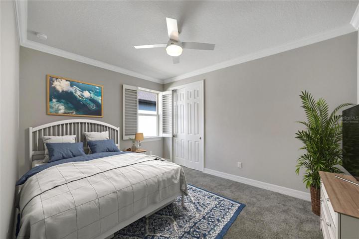 virtually staged guest bedroom