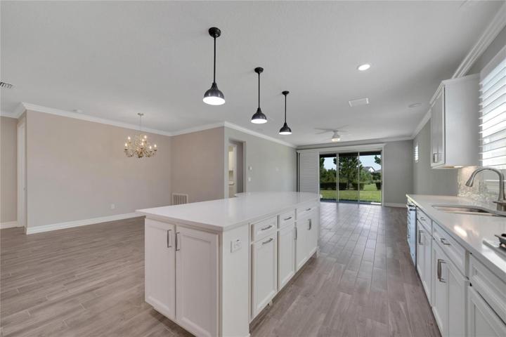kitchen and dining room and great room