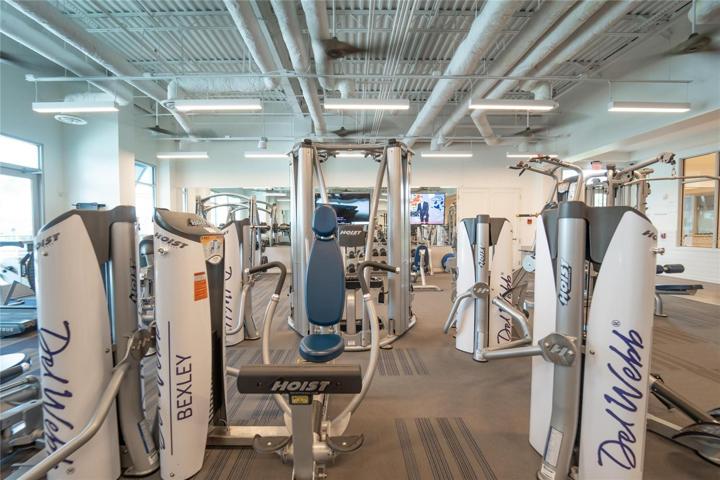 exercise room at clubhouse