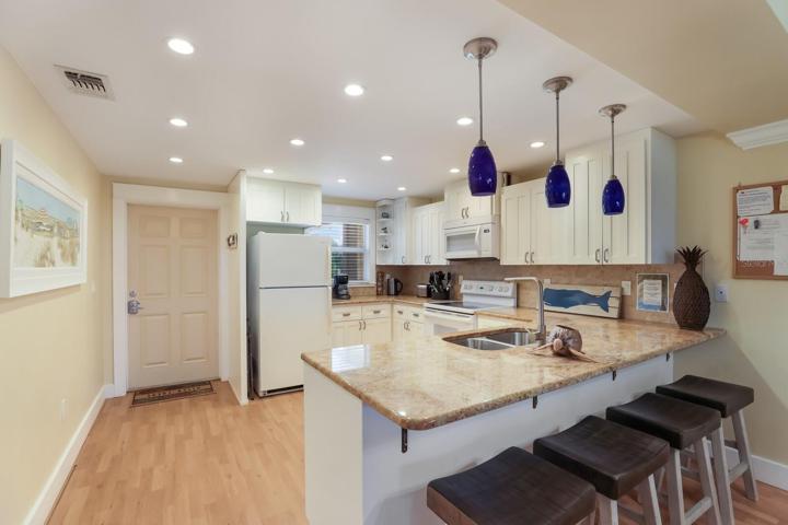 Counter seating in the kitchen