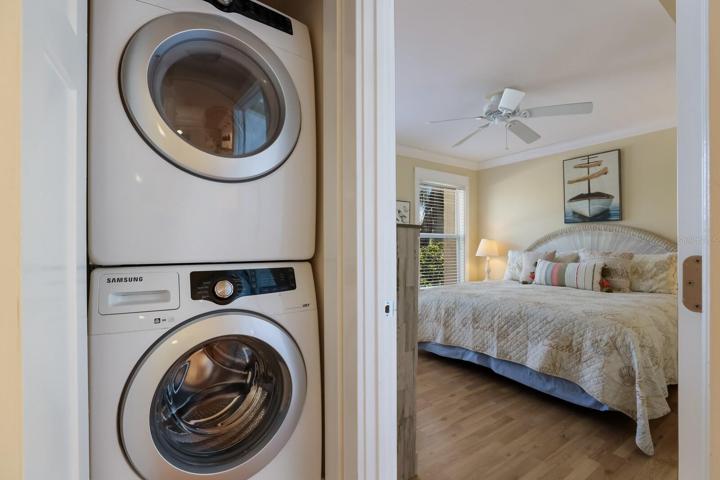 Full size Samsung washer/dryer inside the unit