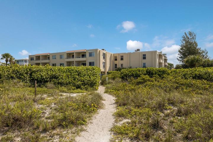View from the beach of the complex