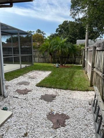 Backyard with BBQ area