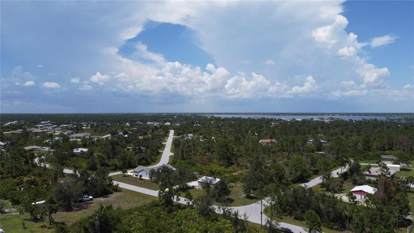 Drone of surrounding neighborhood