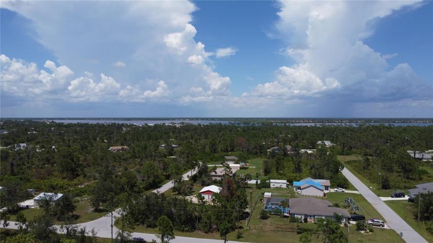 drone of Myakka River towards El Jobean bridge