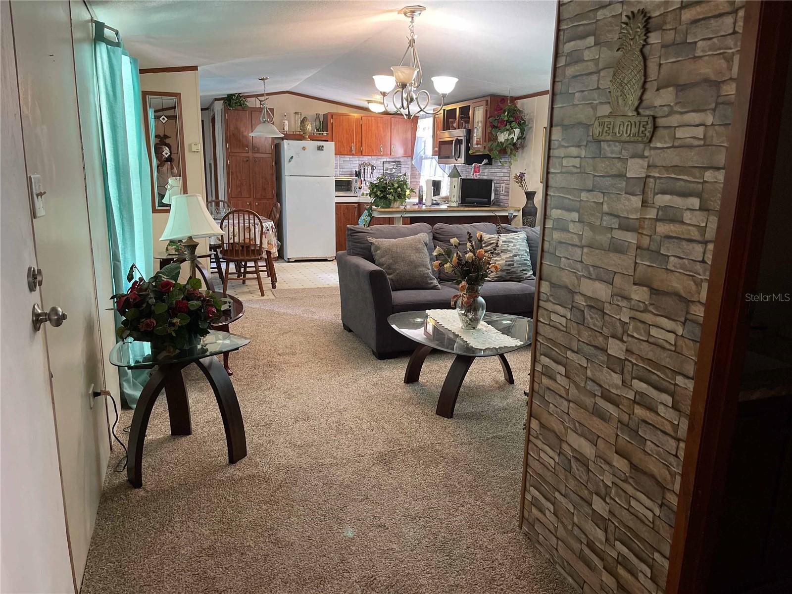 Living room and kitchen
