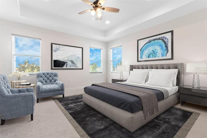 Virtually Staged Primary Bedroom