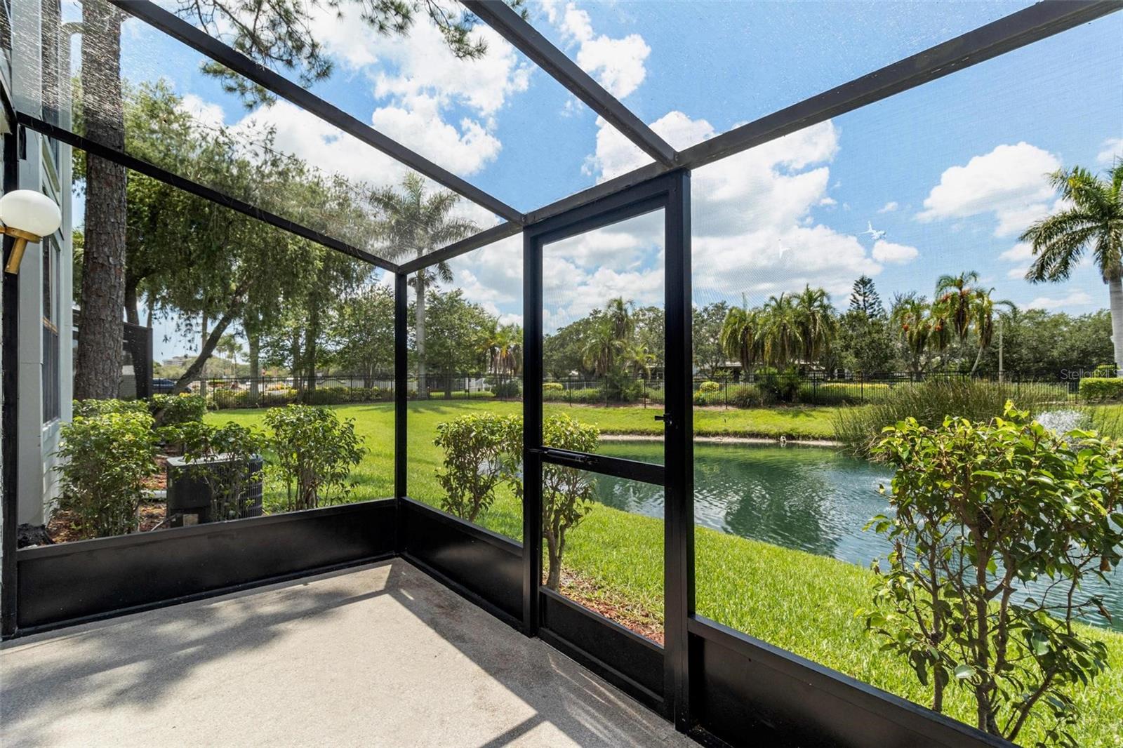 Screened in back patio