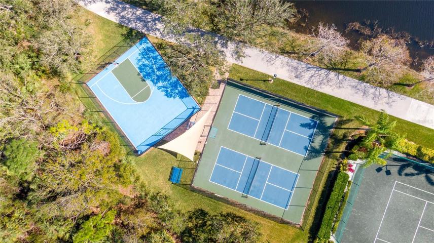 pickleball courts and basketball courts