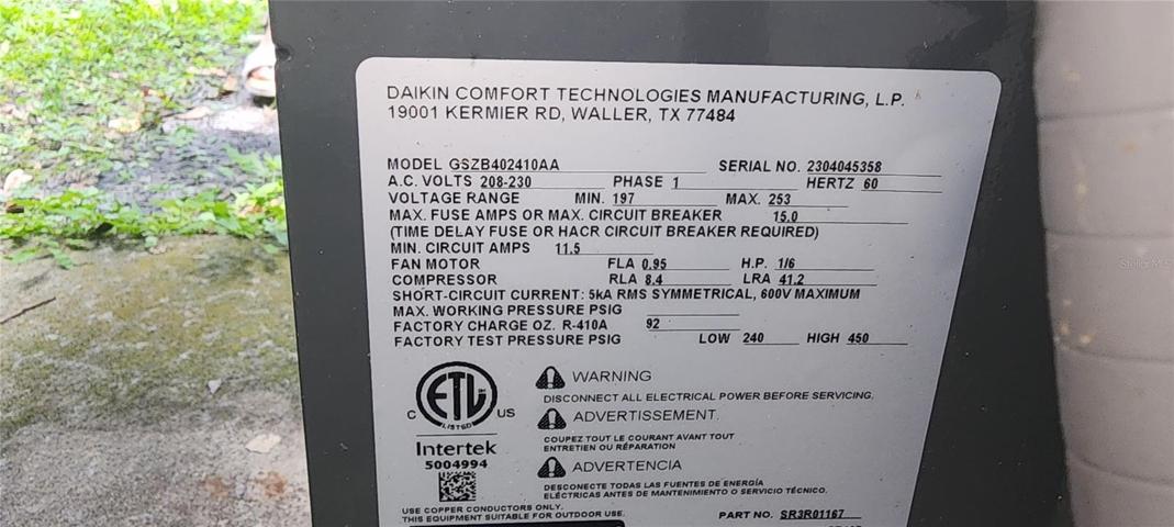 Unit 15: Condenser label