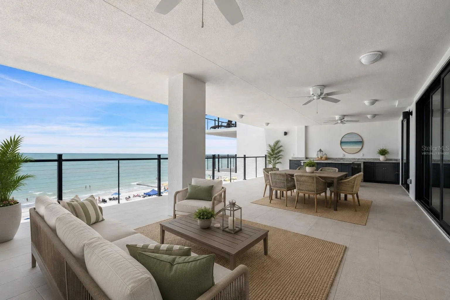 Balcony virtually staged
