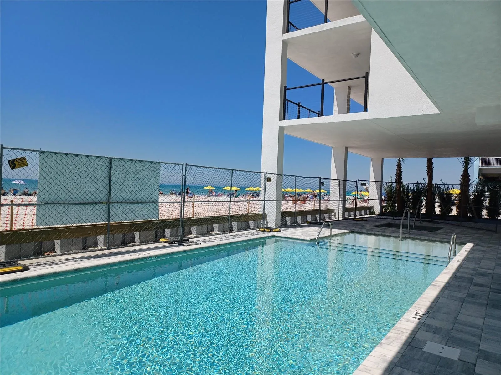 Pool and spa being completed