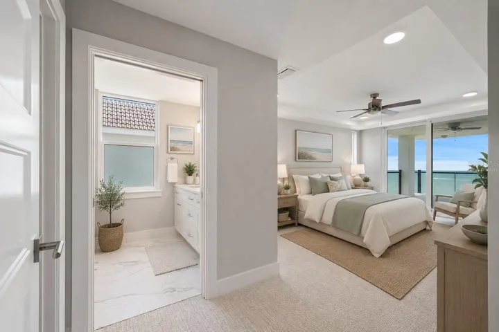 Primary Bedroom virtually staged