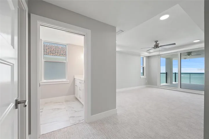 Primary with sliders to balcony