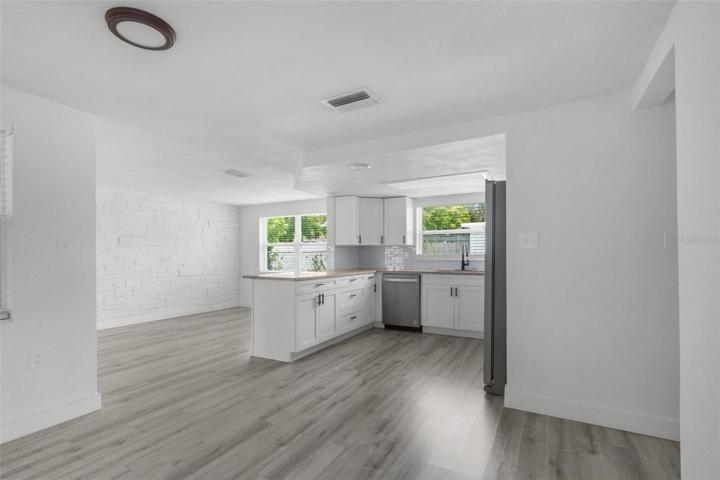 kitchen and dining room
