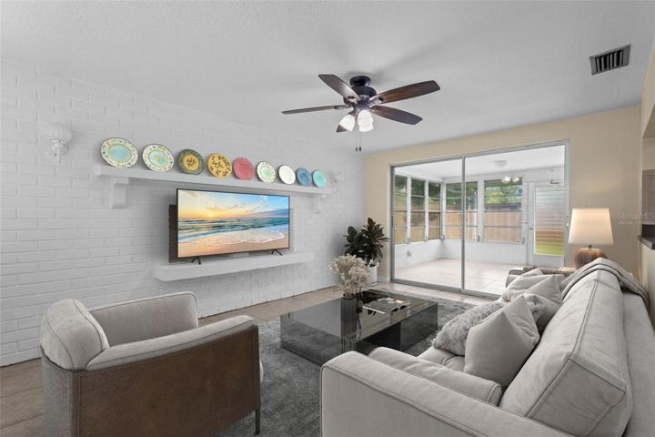 *virtually staged*- family room