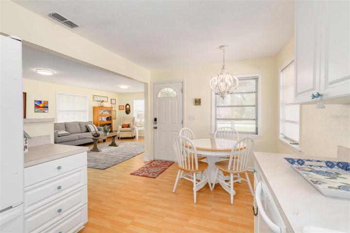 kitchen looking in to spacious family room