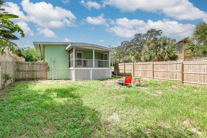 fenced in back yard