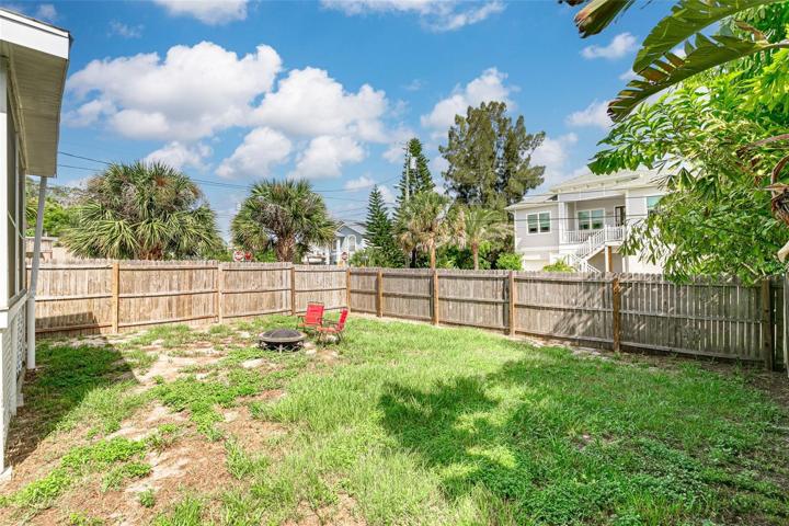 back yard north