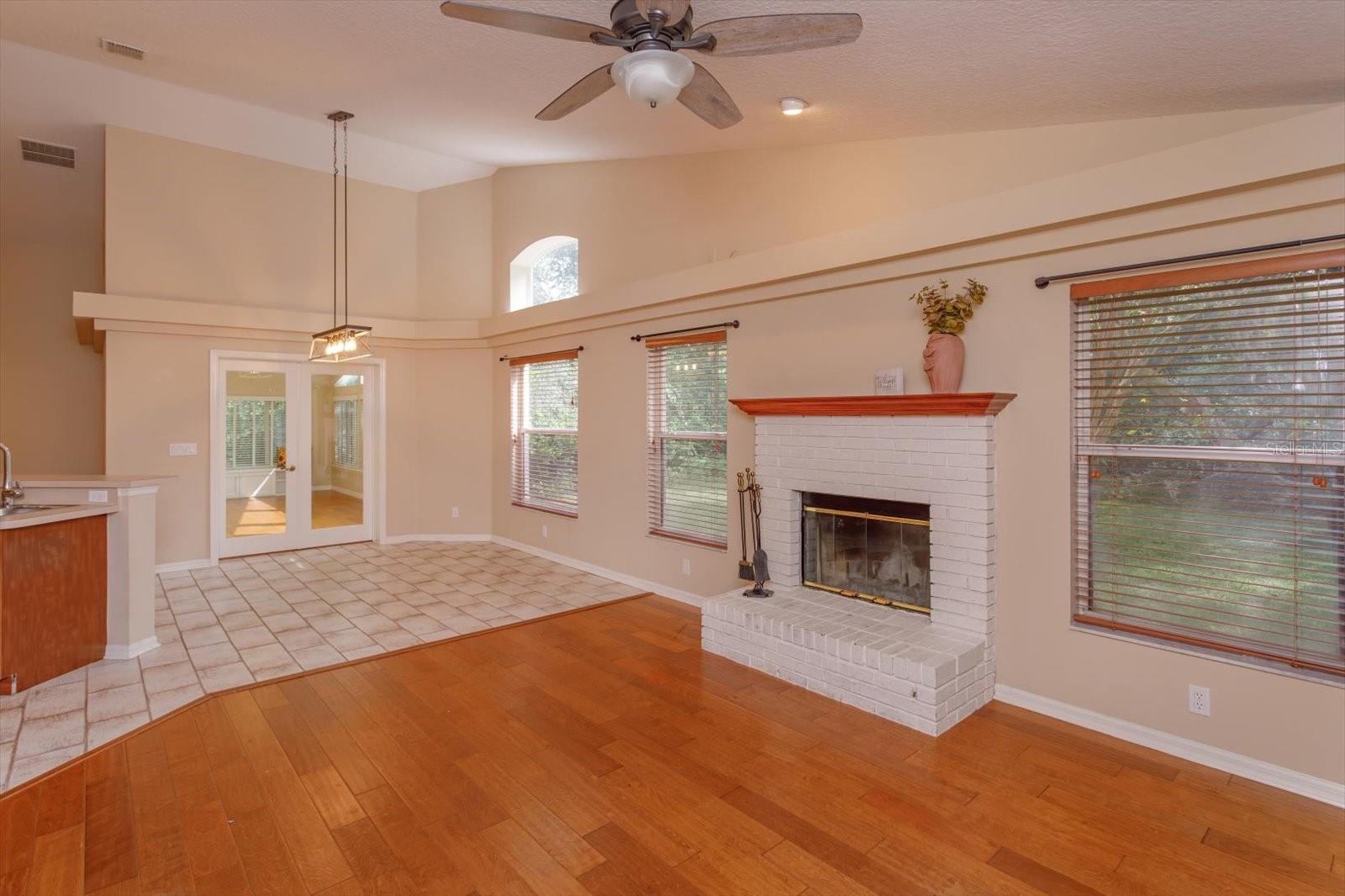 Open family room to kitchen and bonus room