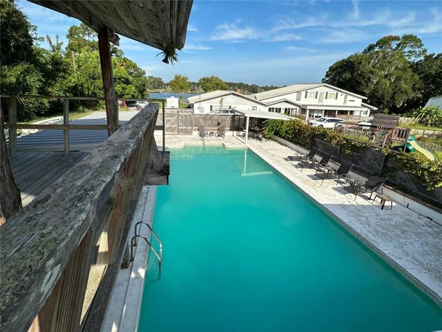 Top Deck Of The Pool Area looking Back At House