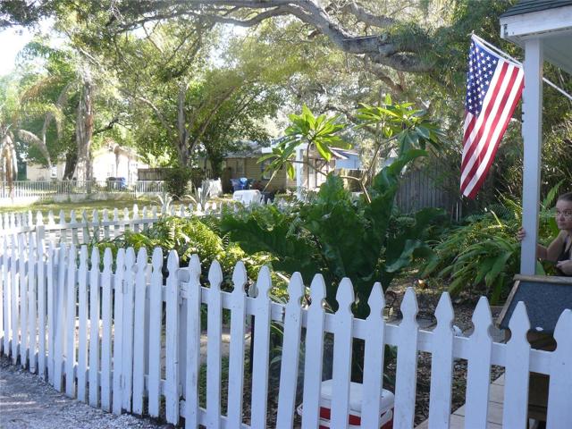 Lush landscaping in front yard