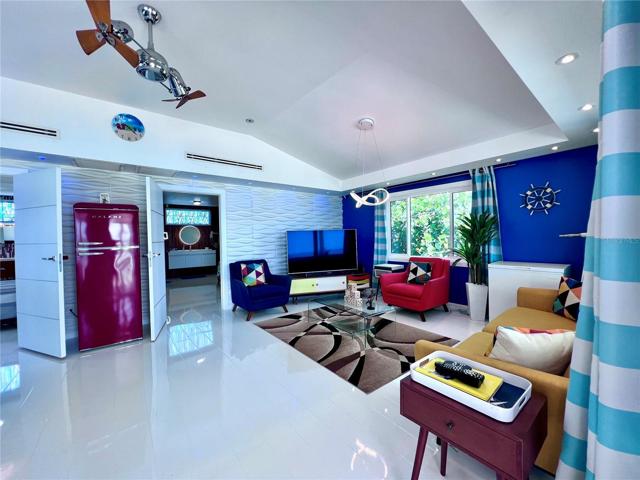 Bright and airy, living rm and kitchen area