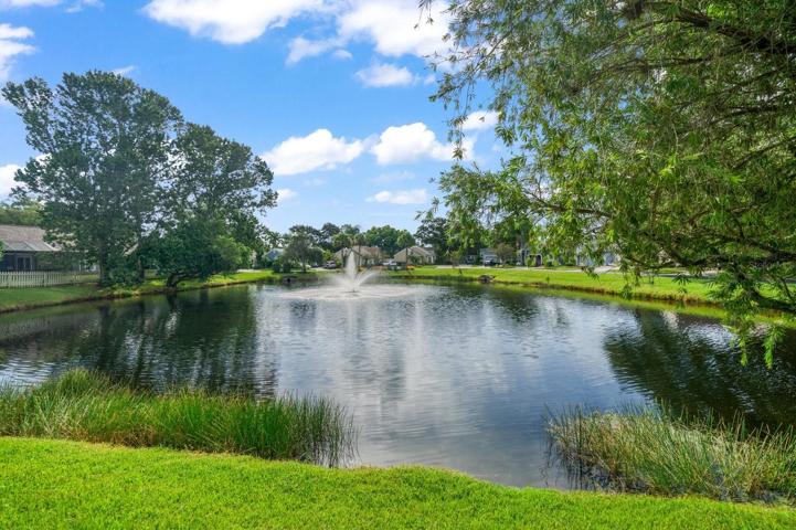Pond with fountain