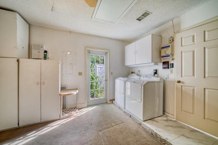 Garage with laundry