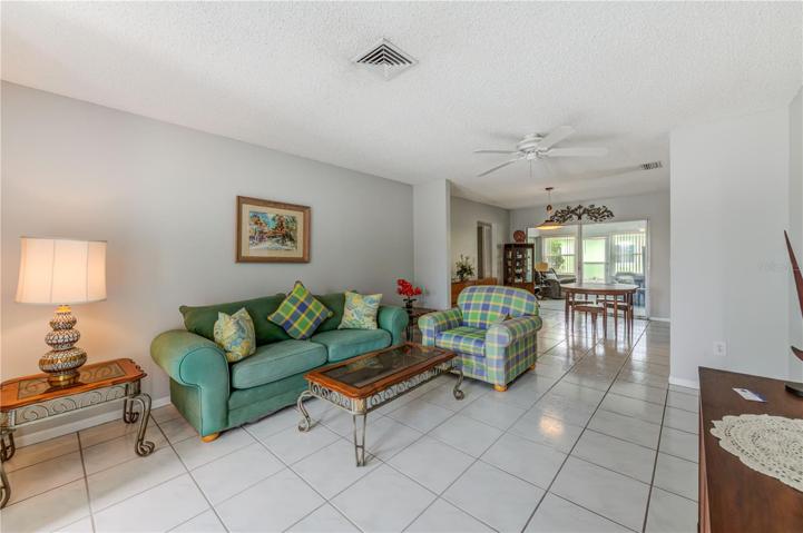Open concept Living & Dining areas