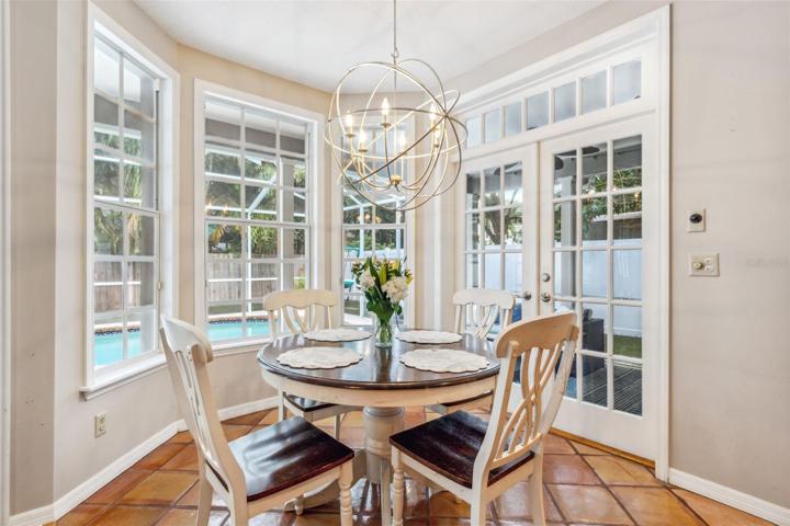 Light and bright eat-in area.