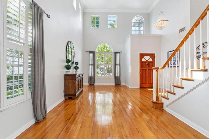 Two story ceilings with beautiful transom windows.