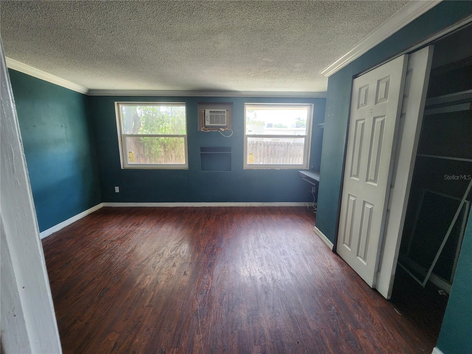 Extra large bedroom off living room