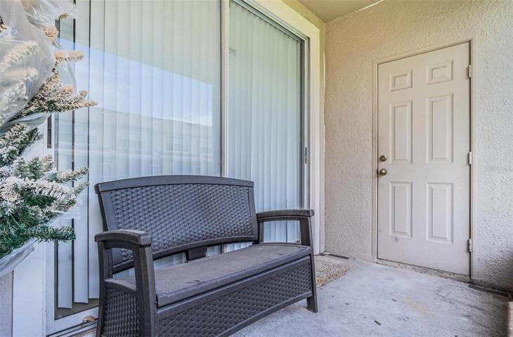 Lanai with small storage area,