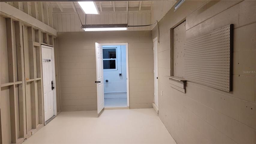 attached garage with new door